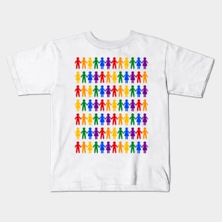 Rainbow People Pattern Kids T-Shirt